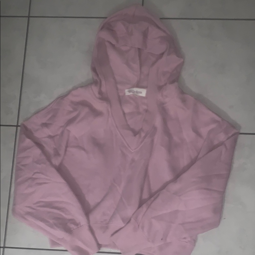 Hippie Rose Light Pink V-Neck Hoodie